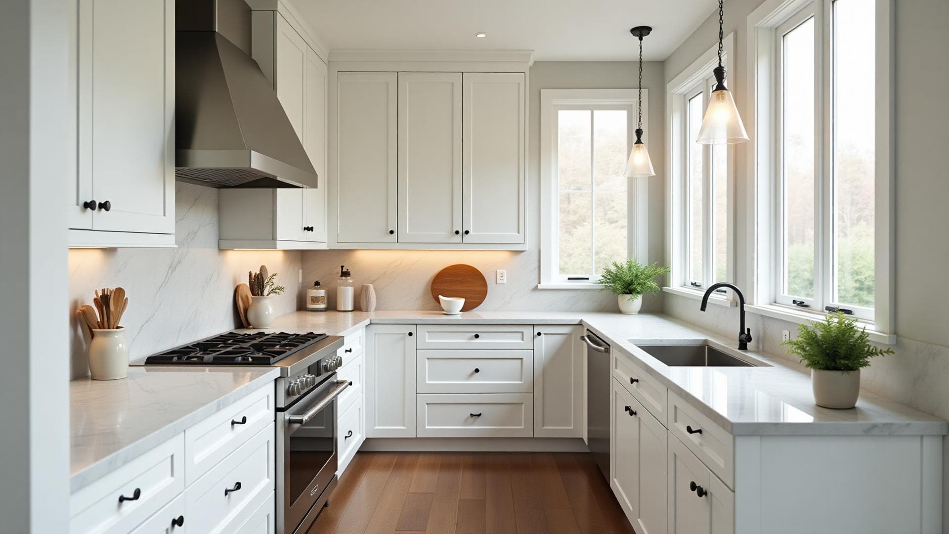 Beautiful modern kitchen interior